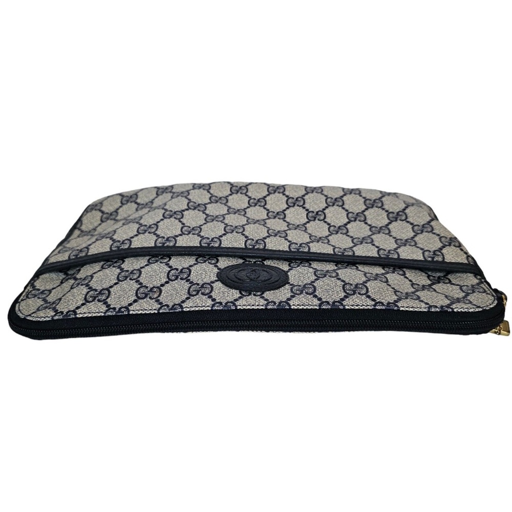 Gucci Beige and Black GG Monogram Pouch - Picture 8 of 16